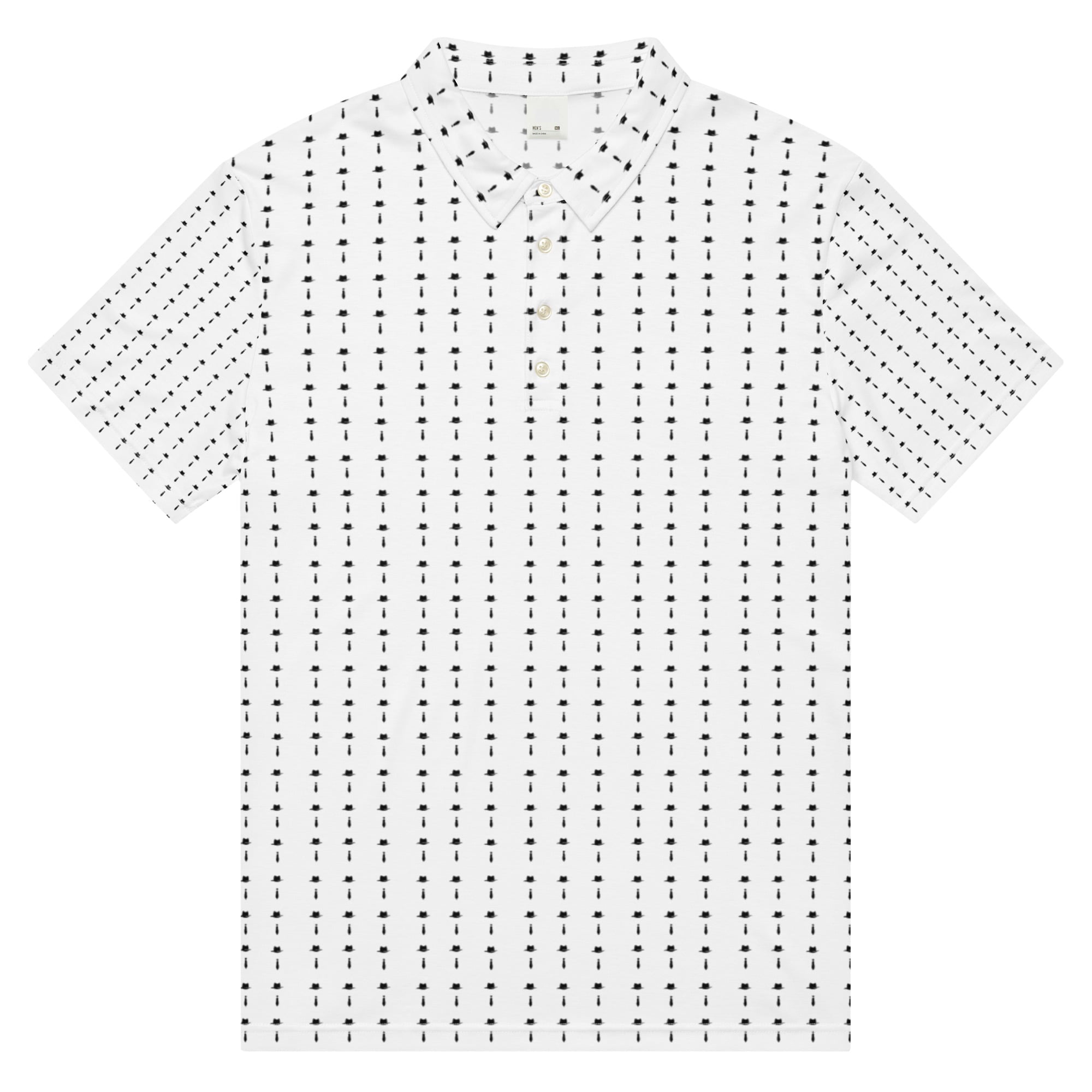 TEA Men’s slim fit All-Over Logo Polo